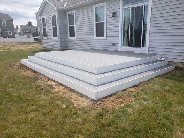 Composite deck with railing 10